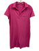 Frank & Eileen Size XL Hot pink Cotton Short Sleeve Pocket Collar Dress Hot pink / XL