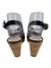 Stuart Weitzman Shoe Size 9 Black & Tan Patent Leather Cork Heel Peep Toe Wedges Black & Tan / 9