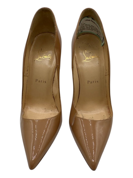 Christian Louboutin Shoe Size 38 Beige Patent Leather Pointed Toe Stiletto Pumps Beige / 38