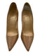 Christian Louboutin Shoe Size 38 Beige Patent Leather Pointed Toe Stiletto Pumps Beige / 38