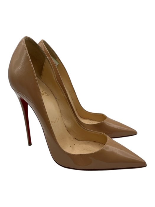 Christian Louboutin Shoe Size 38 Beige Patent Leather Pointed Toe Stiletto Pumps Beige / 38