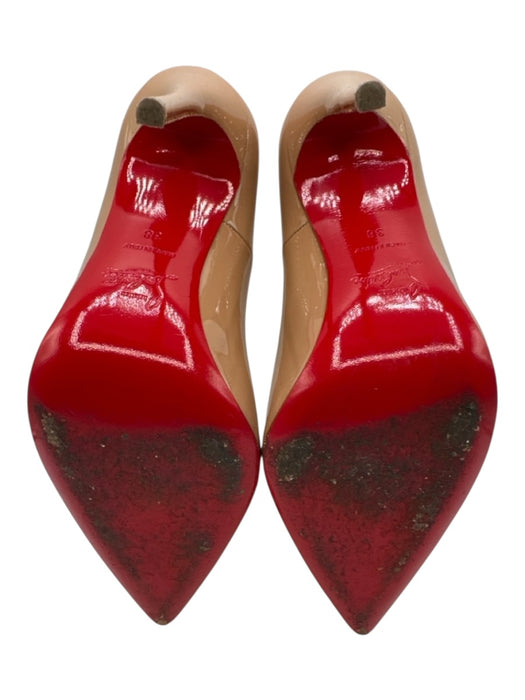 Christian Louboutin Shoe Size 38 Beige Patent Leather Pointed Toe Stiletto Pumps Beige / 38