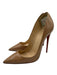 Christian Louboutin Shoe Size 38 Beige Patent Leather Pointed Toe Stiletto Pumps Beige / 38