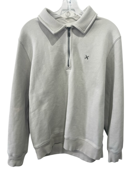 Cuts Clothing Size L Beige Cotton Blend Quarter Zip Long Sleeve Pullover Jacket Beige / L