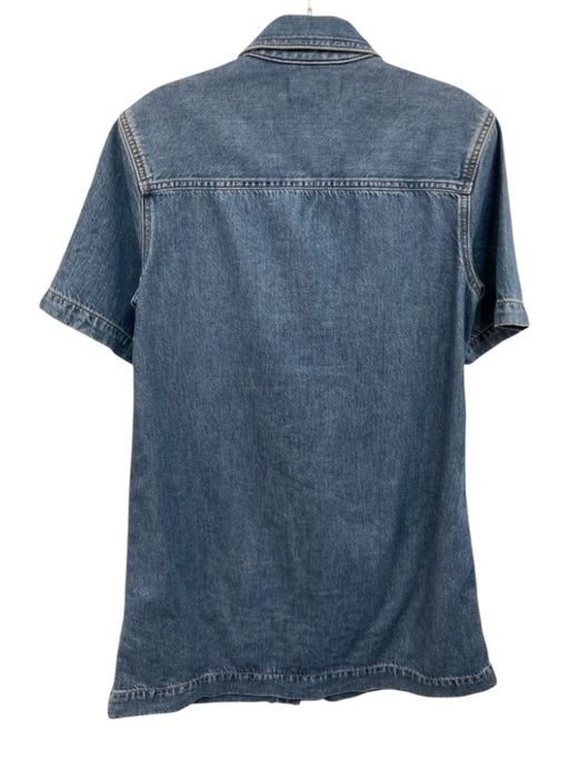 Madewell Size S Medium dark wash Cotton Blend Denim Short Sleeve Dress Medium dark wash / S