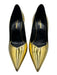 Saint Laurent Shoe Size 36.5 Gold Leather Upper Metallic Pointed Toe Pumps Gold / 36.5