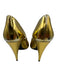 Saint Laurent Shoe Size 36.5 Gold Leather Upper Metallic Pointed Toe Pumps Gold / 36.5