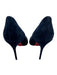 Christian Louboutin Shoe Size 37 Navy Blue Leather Upper Suede Pointed Toe Pumps Navy Blue / 37