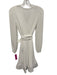 Milly Size 0 White Polyester Long Sleeve Accordion Pleat V Neck Mini Dress White / 0