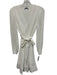 Milly Size 0 White Polyester Long Sleeve Accordion Pleat V Neck Mini Dress White / 0