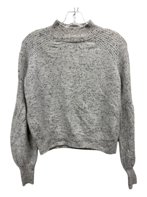 27 Miles Size XS/S Gray & Black Cashmere Speckled High Neck Long Sleeve Sweater Gray & Black / XS/S