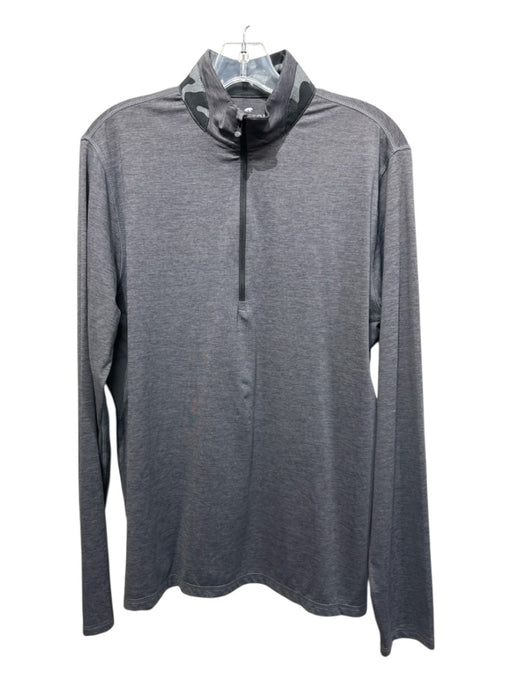 Greyson Size M Dark Gray Synthetic Heathered Athletic Men's Long Sleeve Shirt Dark Gray / M