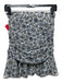 Veronica Beard Size 0 White, Blue, Orange Silk Floral Shirred Mini Skirt White, Blue, Orange / 0