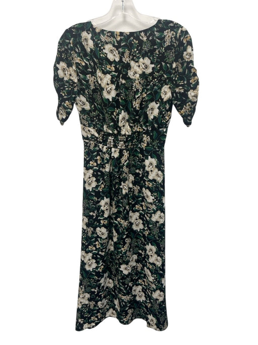 ASTR The Label Size XS Black, Green, Cream Polyester Short Sleeve V Neck Dress Black, Green, Cream / XS