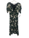 ASTR The Label Size XS Black, Green, Cream Polyester Short Sleeve V Neck Dress Black, Green, Cream / XS
