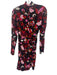 A.L.C. Size 0 Black, Red, Pink Silk Long puff sleeve Floral Print Midi Dress Black, Red, Pink / 0