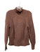 J. Crew Size S Brown Cotton Cable Knit Mock Neck Long Sleeve Sweater Brown / S