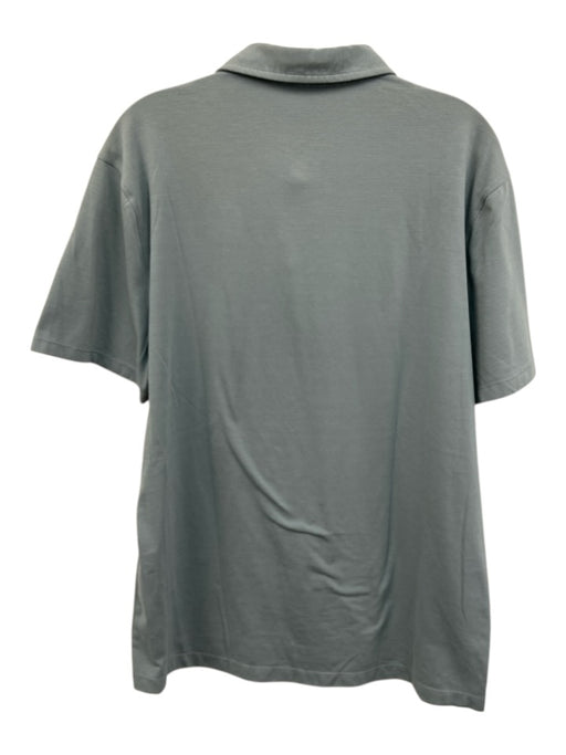 Lululemon Size L Blue Synthetic Solid Polo Athleisure Men's Short Sleeve Blue / L