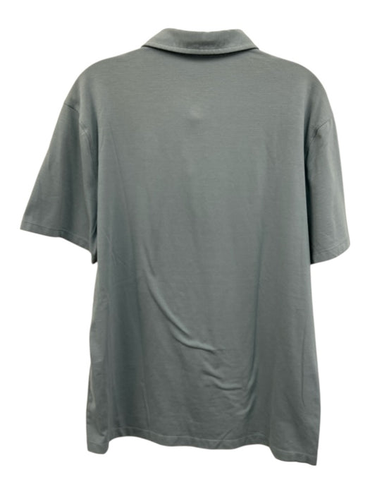 Lululemon Size L Blue Synthetic Solid Polo Athleisure Men's Short Sleeve Blue / L