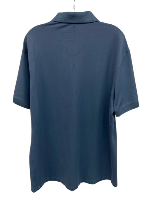 Lululemon Size Est L Blue Synthetic Solid Polo Athleisure Men's Short Sleeve Blue / Est L