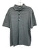 Lululemon Size Est L Blue & White Synthetic Striped Polo Athleisure Short Sleeve Blue & White / Est L