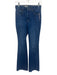 Pilcro Size 26 Dark Wash Cotton Blend Zip & Button Whiskering Flare Leg Jeans Dark Wash / 26
