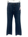 Pilcro Size 26 Dark Wash Cotton Blend Zip & Button Patch Pocket Flare Jeans Dark Wash / 26