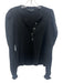 Veronica Beard Jeans Size L Black Cotton Blend Mixed Fabric Ribbed V Neck Top Black / L
