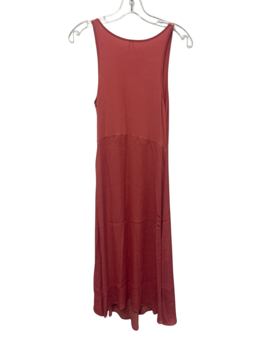 By Anthropologie Size XS coral Viscose Blend Sleeveless Round Neck Midi Dress coral / XS