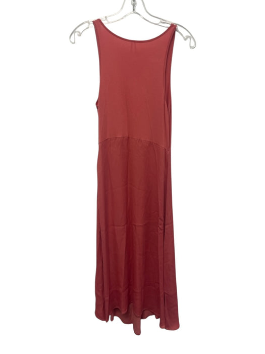 By Anthropologie Size XS coral Viscose Blend Sleeveless Round Neck Midi Dress coral / XS