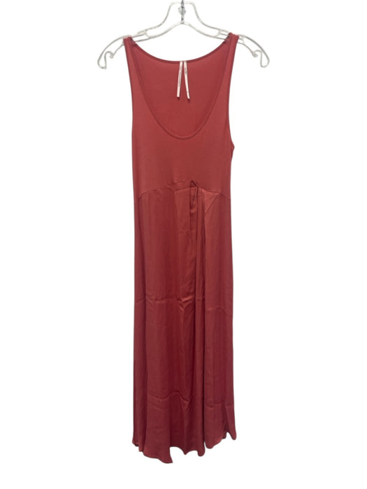 By Anthropologie Size XS coral Viscose Blend Sleeveless Round Neck Midi Dress coral / XS