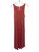 By Anthropologie Size XS coral Viscose Blend Sleeveless Round Neck Midi Dress coral / XS