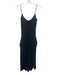 Ann Taylor Size 2 Navy & white Rayon Patch Pockets Polka Dot Sleeveless Jumpsuit Navy & white / 2
