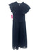 J. McLaughlin Size S Navy Cotton Keyhole Back Sleeveless Smocked Waist Dress Navy / S