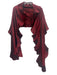 Elizabeth Gillett Maroon Silk Pleats Iridescent scarf Maroon / L