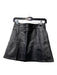 L' Academic Size Small Black Leather Back Zip seam detail A Line Mini Skirt Black / Small