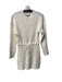 Hausen Size Small Cream Acrylic Cable Knit Crew Neck Long Sleeve Body Con Dress Cream / Small