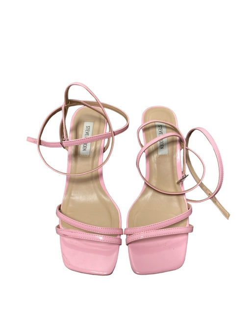 Steve Madden Shoe Size 8 Pink Patent Leather Strappy Square Toe Wrap Shoes Pink / 8