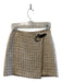 Louis Vuitton Size 36 Gold & Ivory Viscose Blend Wrap Front Tweed Skirt Gold & Ivory / 36