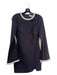 Likely Size 6 Black Polyester Blend Round Neck Faux Pearls Long Sleeve Dress Black / 6