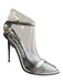 Tom Ford Shoe Size 38.5 Silver Laminated Nappa Leather Silver Tone Accent Shoes Silver / 38.5