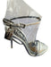 Tom Ford Shoe Size 38.5 Silver Laminated Nappa Leather Silver Tone Accent Shoes Silver / 38.5