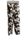 Paper Moon Size S Brown & Cream Cotton Cow Print High Rise Zip Fly Pants Brown & Cream / S