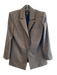Alice & Olivia Size 4 Brown & Black Polyester Long Sleeve Plaid Lapel Jacket Brown & Black / 4