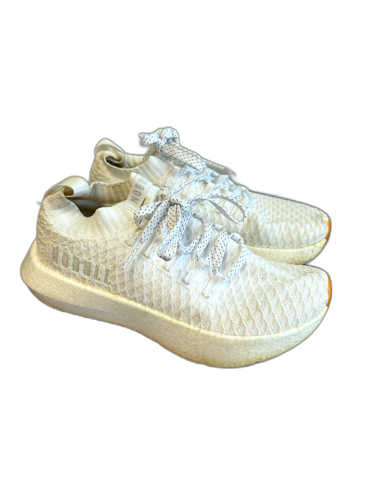 Nobull Shoe Size 7.5 White Manmade Material Round Toe lace up Mesh Detail Shoes White / 7.5