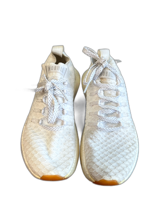 Nobull Shoe Size 7.5 White Manmade Material Round Toe lace up Mesh Detail Shoes White / 7.5
