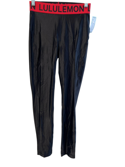 Lululemon Size Est S Black No Fabric Tag Logo Elastic Waist High Rise Leggings Black / Est S