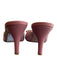 Butrich Shoe Size 38 Pink Leather Pointed Peep Toe Bow Detail Kitten Heel Shoes Pink / 38