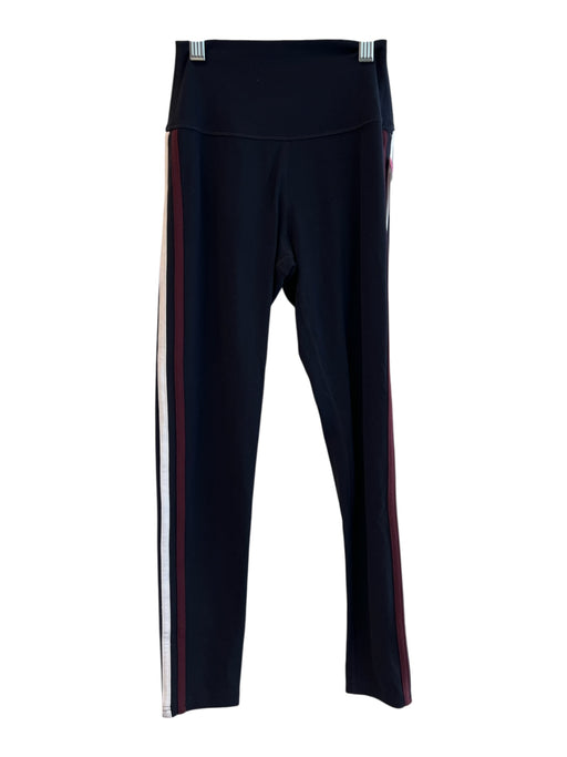 S59 Size Est XS Navy Blue No Fabric Tag High Rise Side Stripe Legging Leggings Navy Blue / Est XS