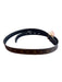 Louis Vuitton Brown Leather Logo Print Gold Hardware Thin Belts Brown / 32
